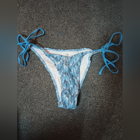 Blue, white, and Black Bikini SET (Bottom and Top) - Picture 2 of 2